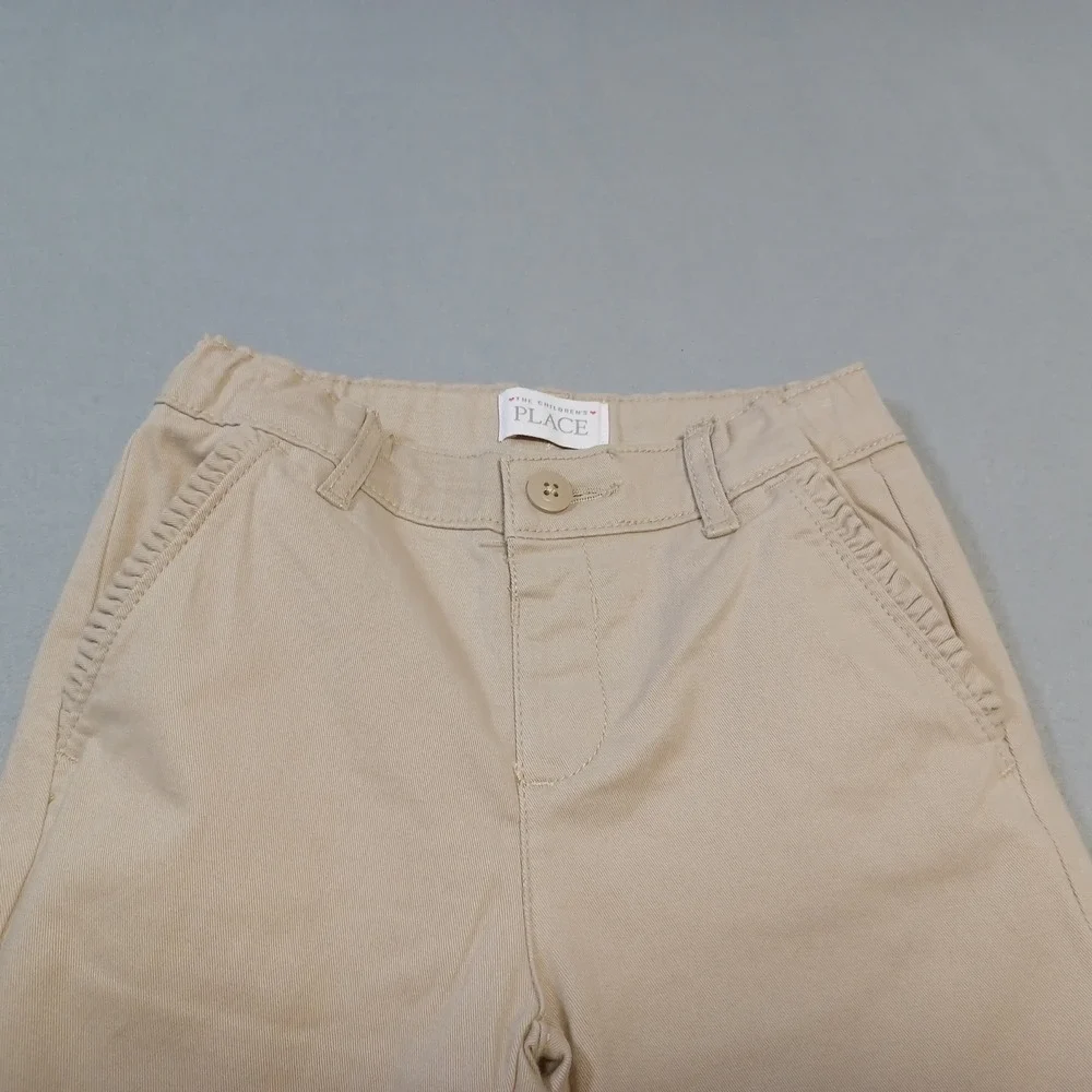 The Childrens‎ Place Boys Khaki Chino Pants Tan School Uniform Size 5T Stretch